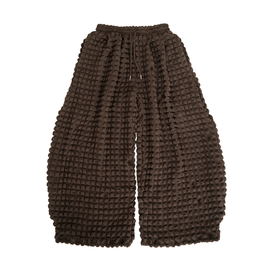BUBBLE PLEAT CURVE PANTS