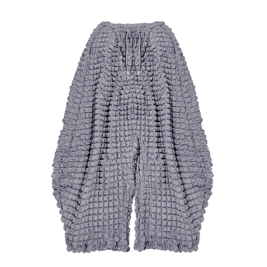 BUBBLE PLEAT CURVE PANTS