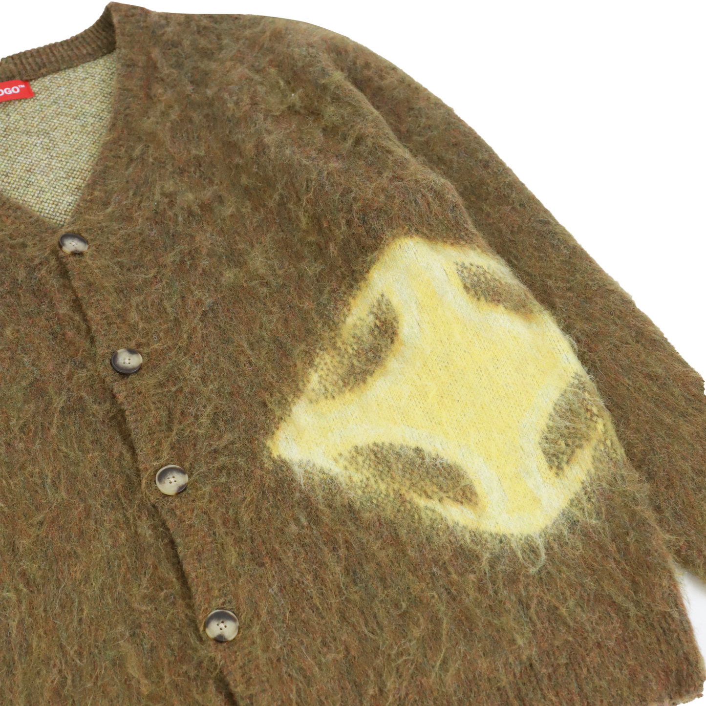 LIGHT FLARE MOHAIR KNIT CARDIGAN