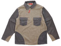 CONVERTIBLE HALF ZIP WORK SHIRT