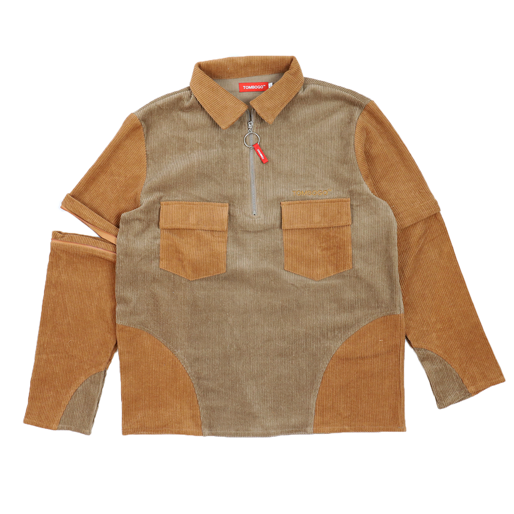 CONVERTIBLE HALF ZIP WORK SHIRT